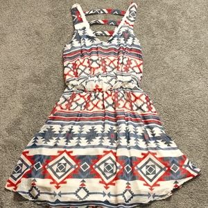 Xhilaration red white and blue mini dress